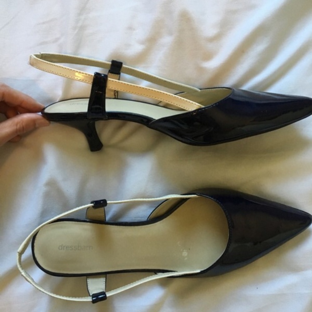 ❌❌SOLD❌❌ Navy Blue Sling Back Heels